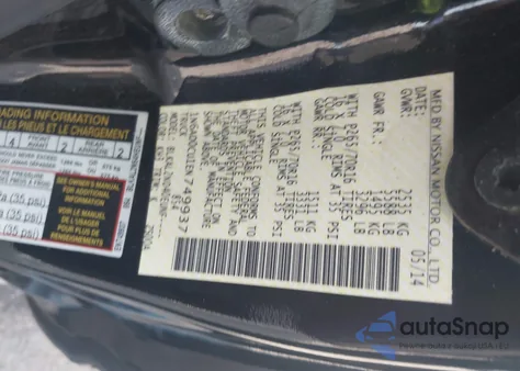 2014 Nissan Frontier Sv из США, поврежденный, VIN 1N6AD0CU1EN749937